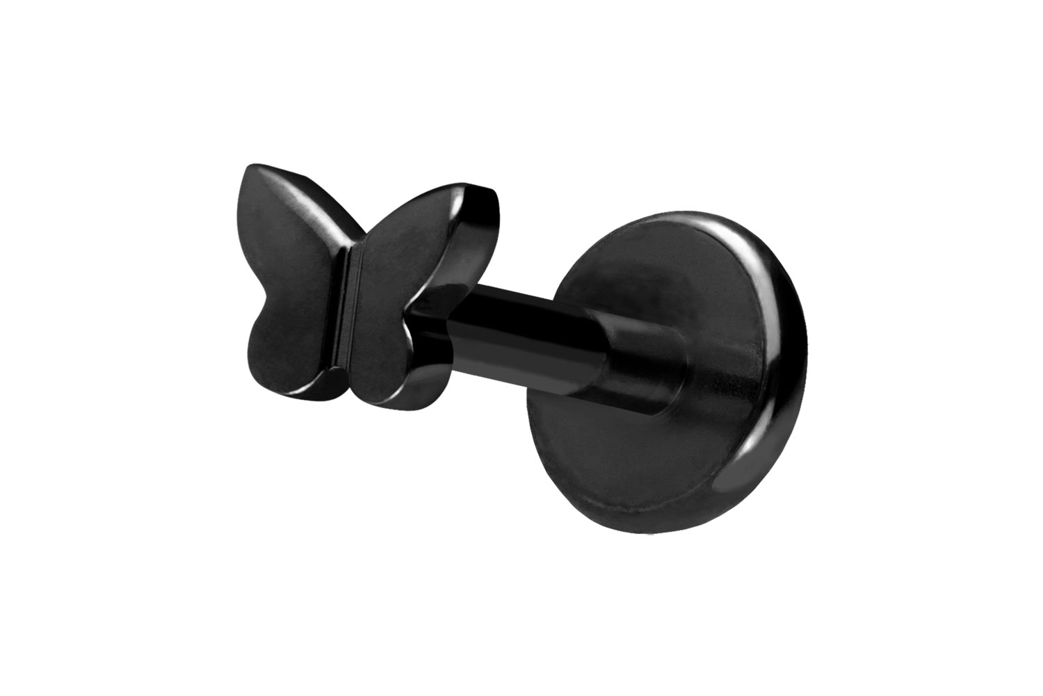 Titan Labret Piercing mit Push Fit SCHMETTERLING